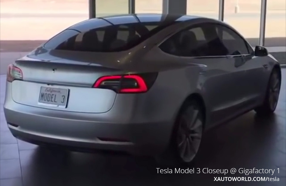 Tesla Model 3 Closeup Video