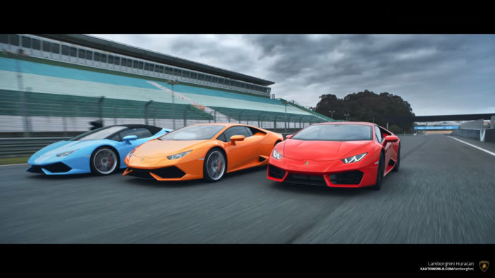 3 Lamborghini Huracans Race Against Time - HD Photos & Video
