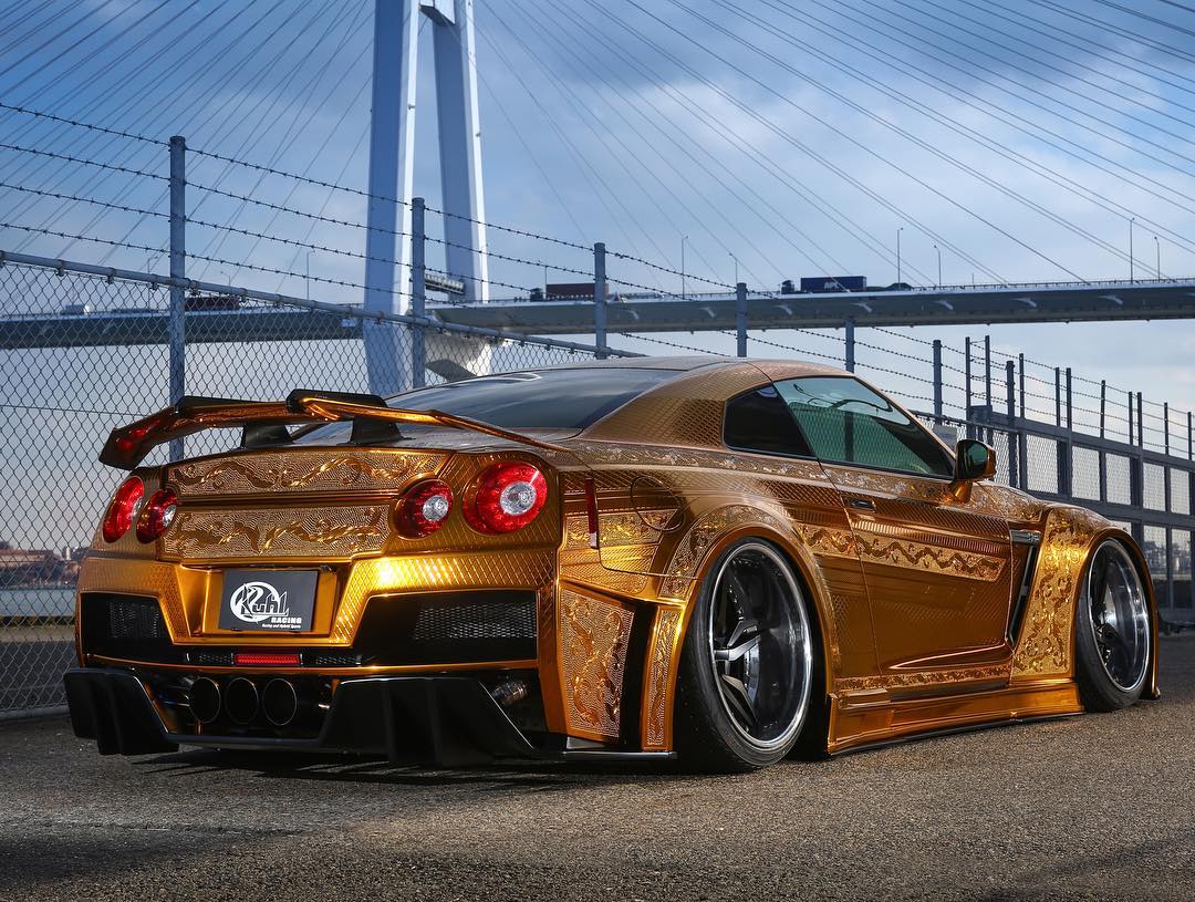 Gold Engraved Nissan GT-R