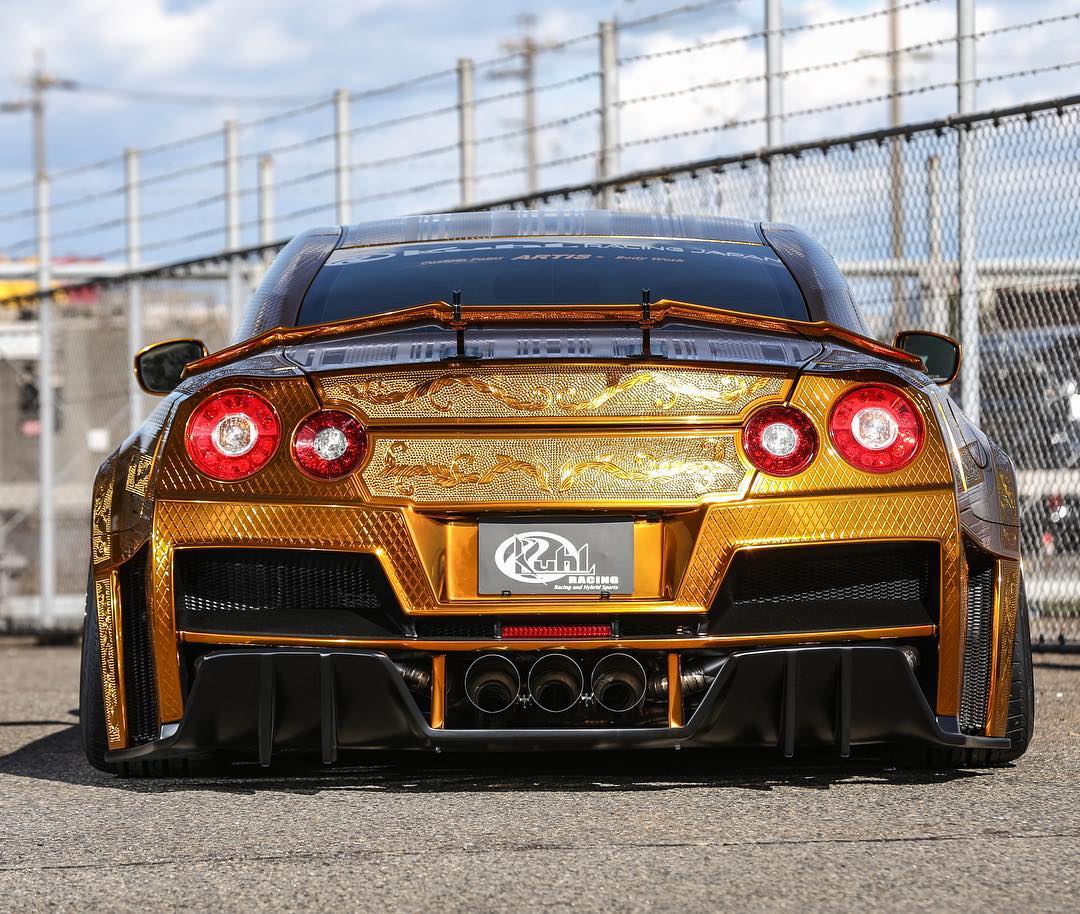Gold Engraved Nissan GT-R