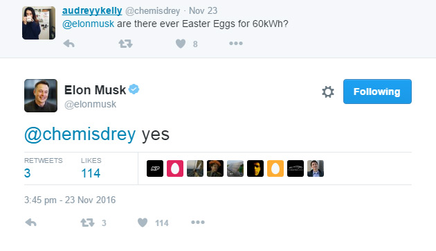 Are ther ever Easter Eggs for 60kWh?