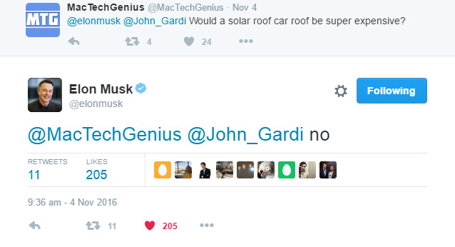 Elon Musk Reply To Solar Roof Cost