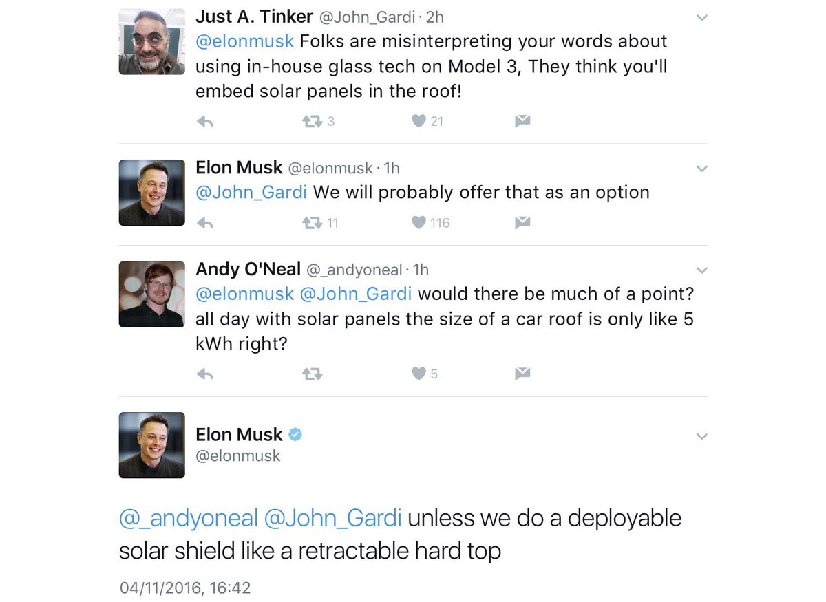 Elon Tweets About Solar Roof Model 3