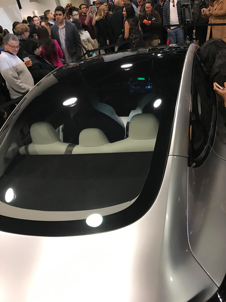 Model 3 Full Glass Roof Shot From Behind