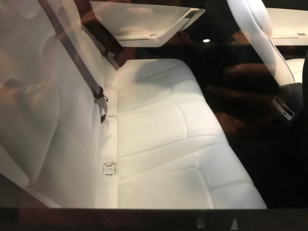 Tesla Model 3 Glassroof Interior Rear Seats