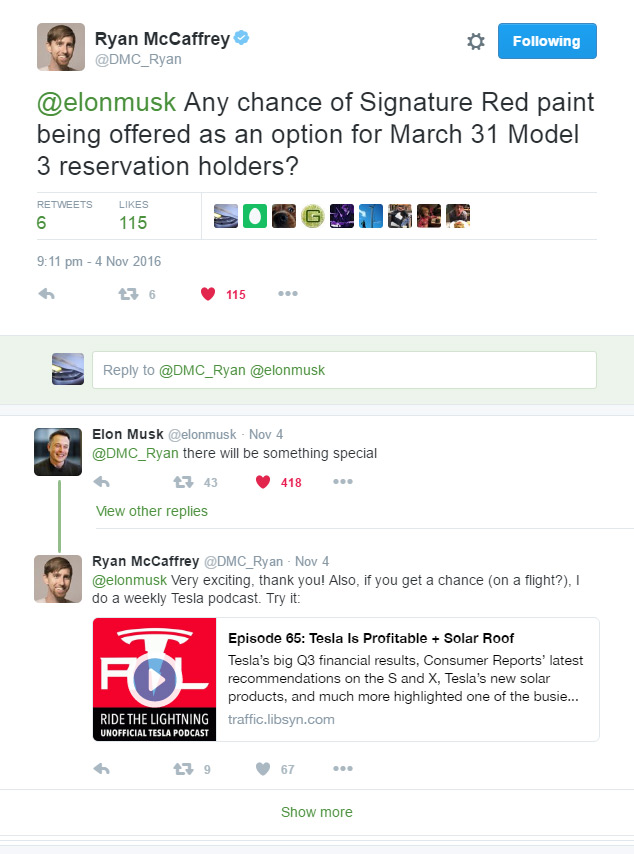 Elon Musk Reply: Something Special for Mar 31 Reservation Holders