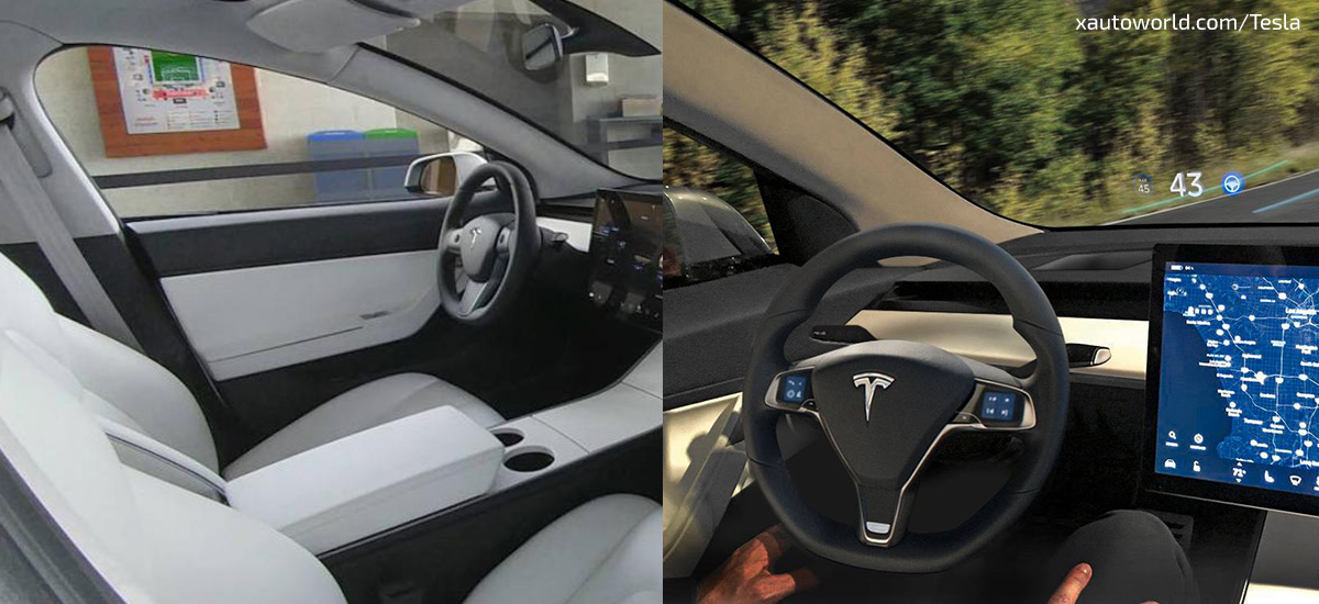 Model 3 HUD and New Interior Leaked Photos
