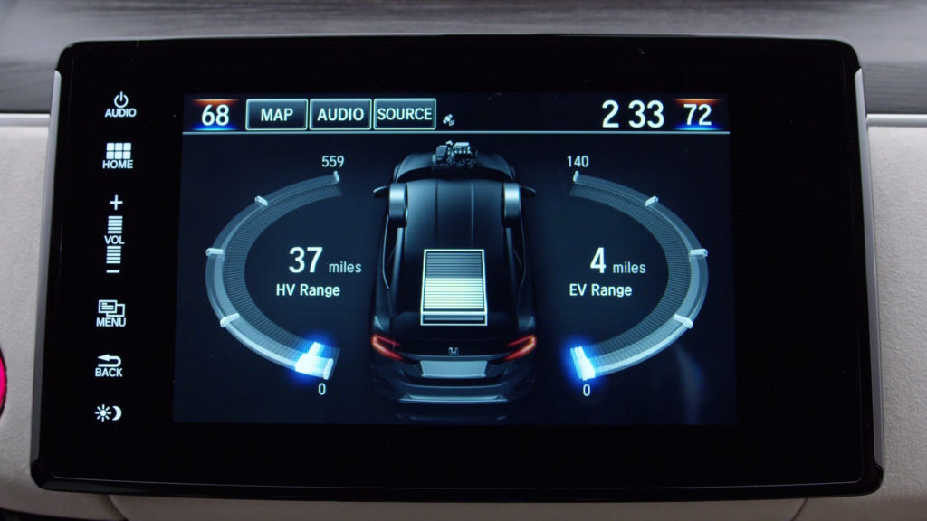 2017 Honda Clarity Electric - EV Info Display