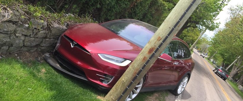The only Founder Series Tesla Model X crashed in eastern Canada