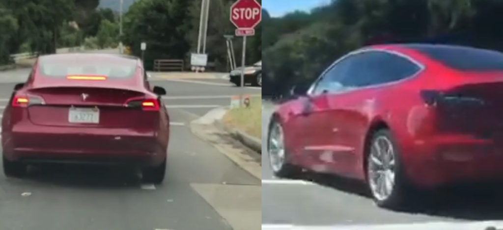 Tesla Model 3 spotted in regular red and signature red colors