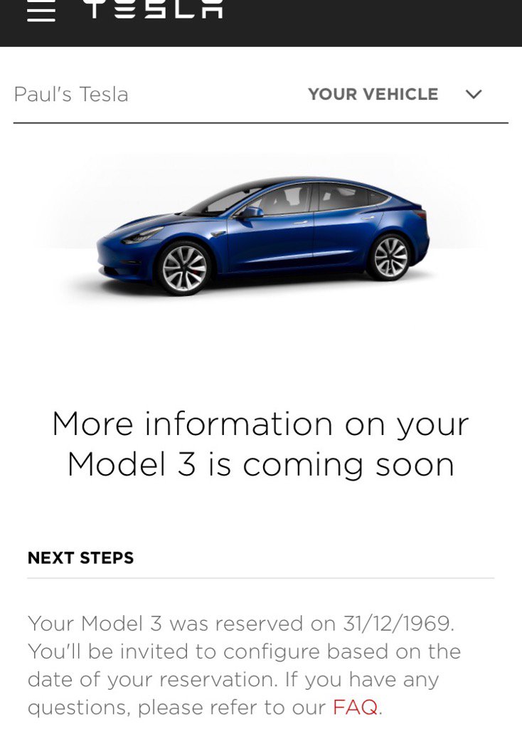 Tesla Model 3 configurator to go live soon