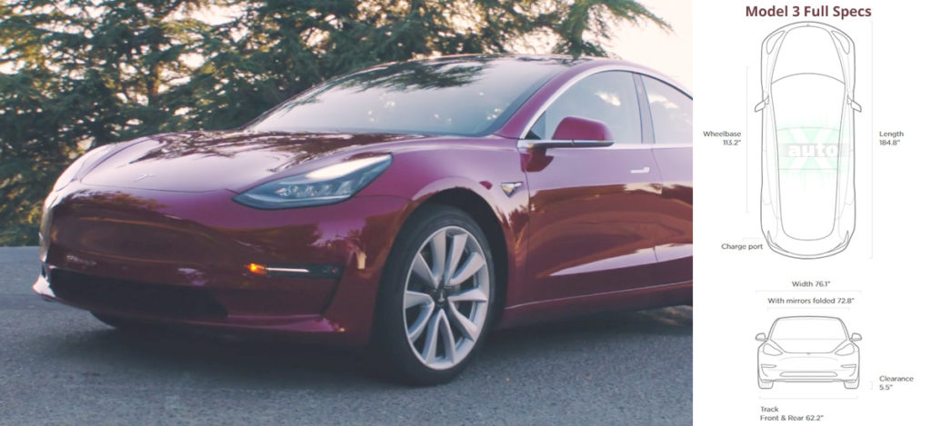 Tesla Model 3 full specifications and options