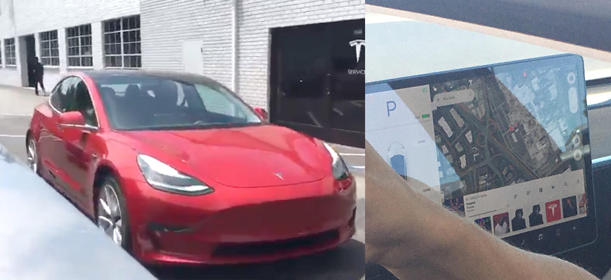 Red Model 3 Spotted Video and Center Screen In Action