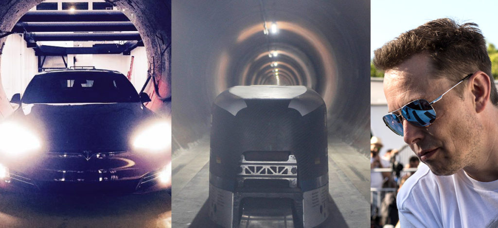 Pods and cars tested in Hyperloop tunnels