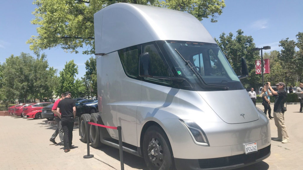 Tesla Semi Truck prototype at 2018 Tesla Shareholder Meeting
