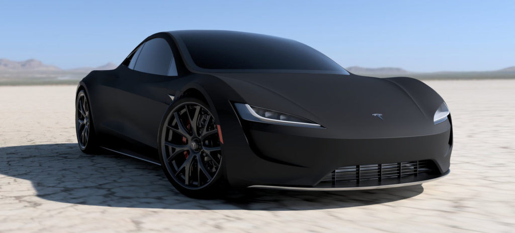 2020 Tesla Roadster Render in Matte Black