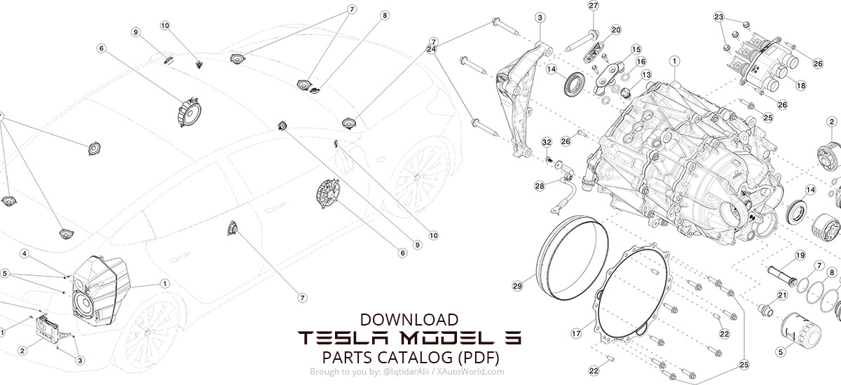 Download Tesla Model 3 Parts Catalog in PDFs