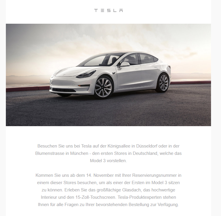 Experience a Tesla Model 3 first hand in Europe, events officially