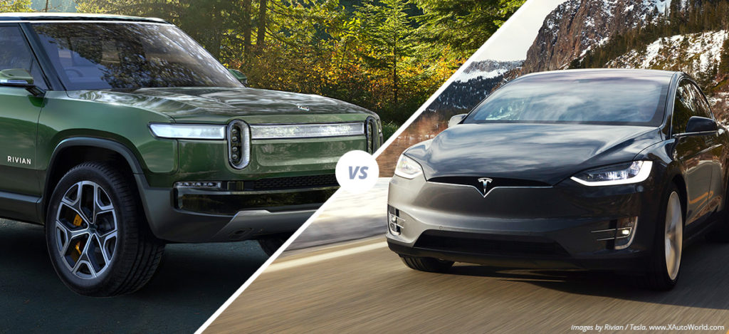 Rivian R1S SUV vs Tesla Model X spec to spec comparison