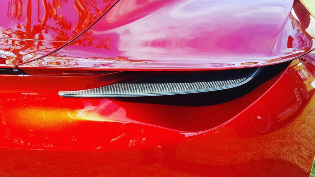 2020 Tesla Roadster at the ArtCenter College of Design in California - Rear Light Closeup
