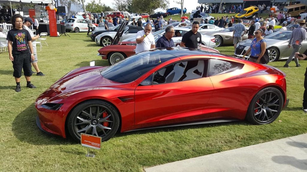 2020 Tesla Roadster at the ArtCenter College of Design in California - Side View