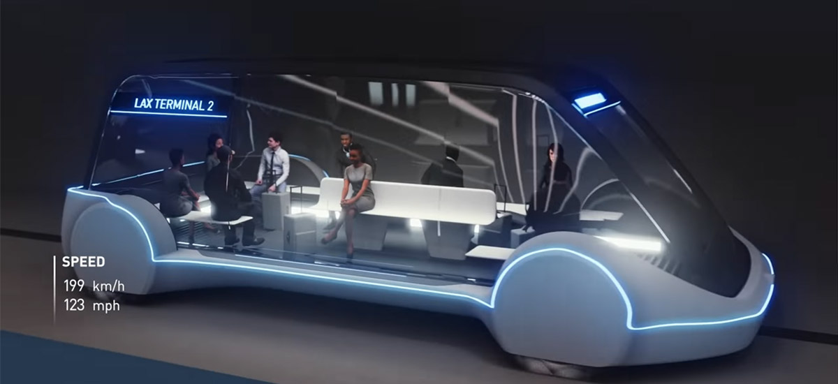 Boring Company's high-speed tunnel pods