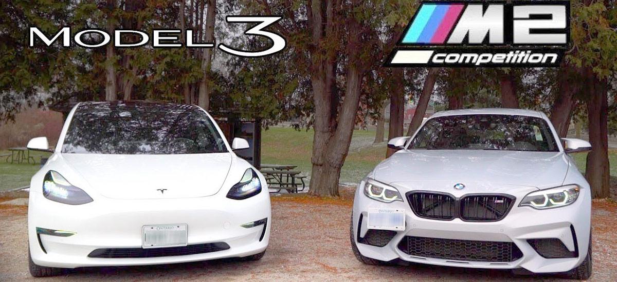 Tesla Model 3 vs. BMW M2 driving experience comparison