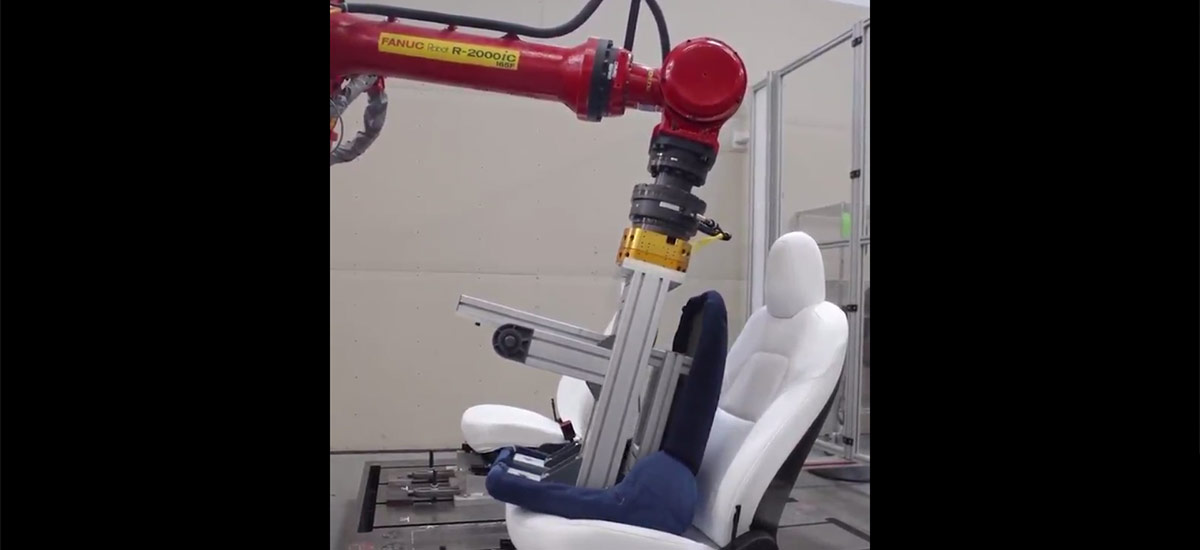 FANUC Robot (Groot) testing Tesla Model 3 seats