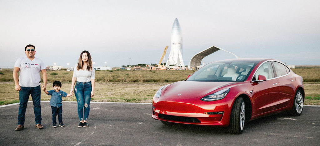Tesla Model 3 owners in love with their car, visiting SpaceX HQ