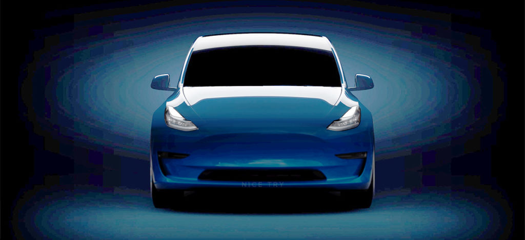 Tesla Model Y teaser filled to show what it might look like