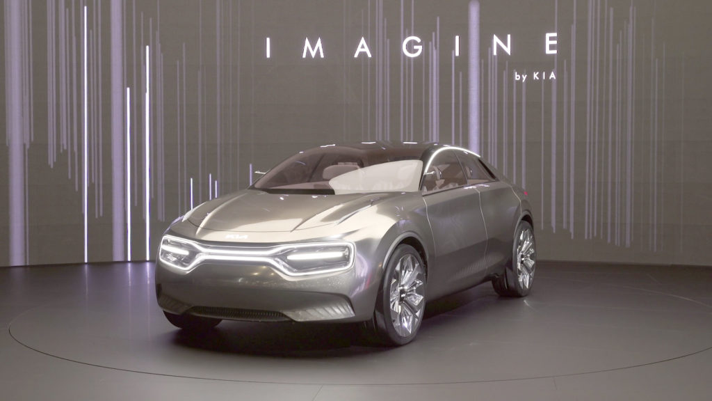 KIA Imagine electric concept car at the 2019 Geneva Motor Show. Front View of KIA Imagine