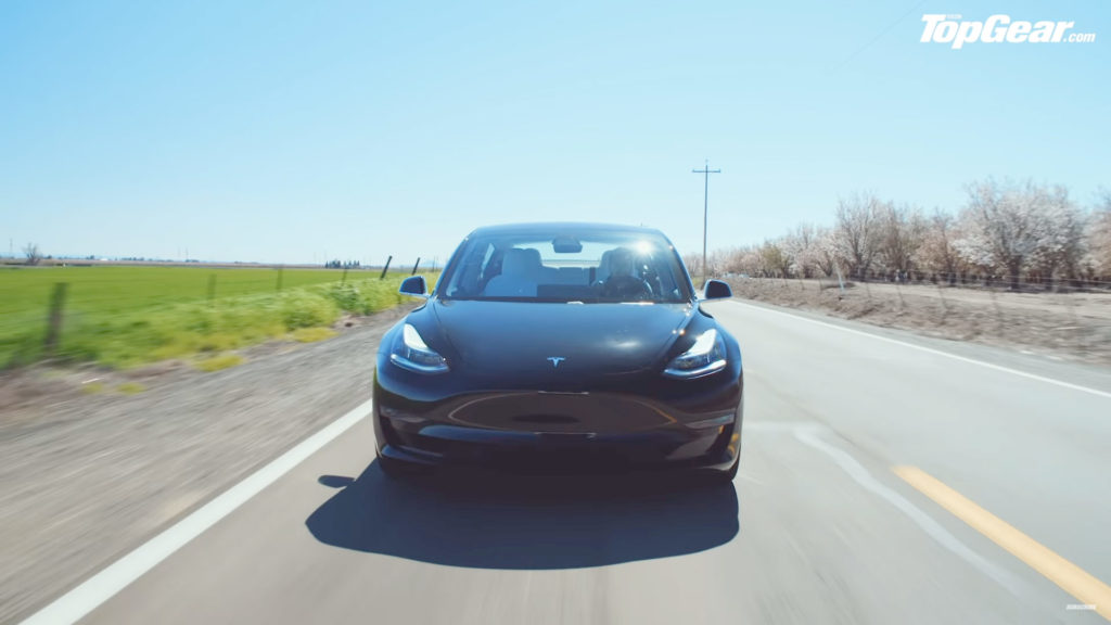 Top Gear's Tesla Model 3 Performance journeying from San Francisco to LA.