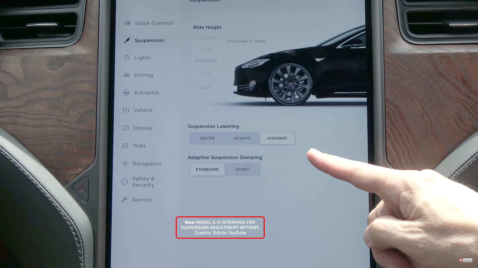 Tesla Model S and X refreshed 'Adaptive Air Suspension' in detail