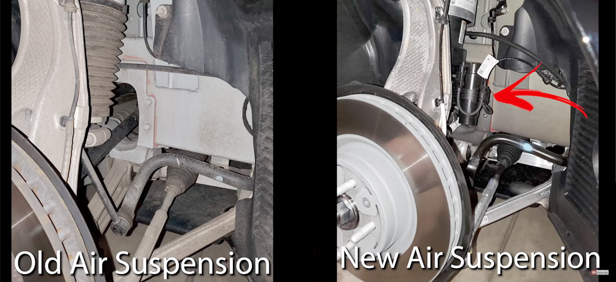 Tesla Model S New Air Suspensions vs. Old Air Suspension