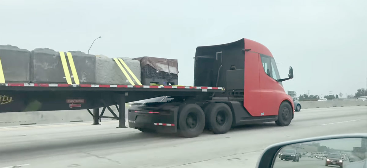 Tesla testing the Semi Truck's range with max weight.