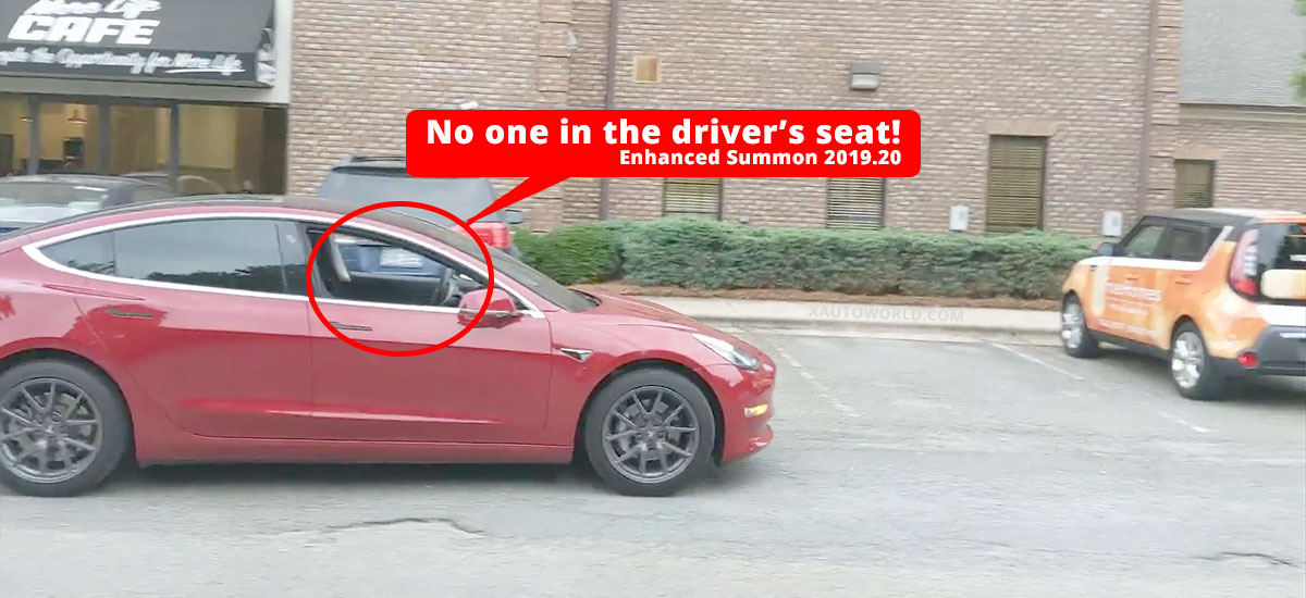 Watch a Tesla Model 3 perform Enhanced Summon in a parking lot