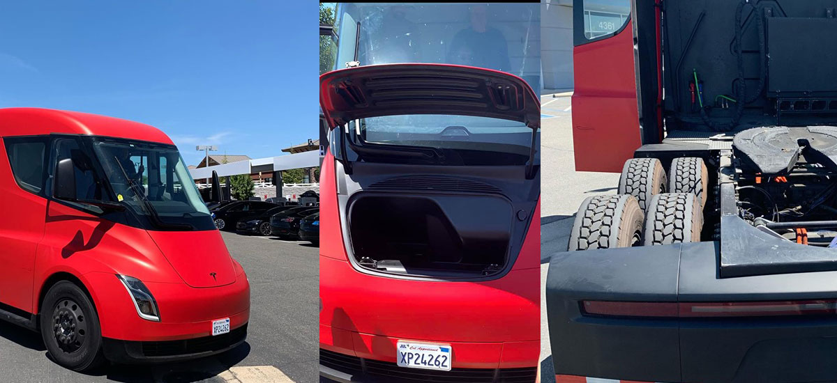 Tesla Semi Truck Frunk spotted for the first time.