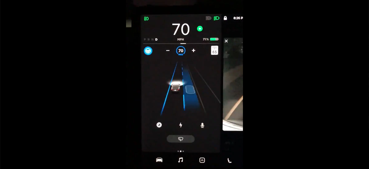 New Tesla Autopilot visualizations in firmware update 2019.28.3.7