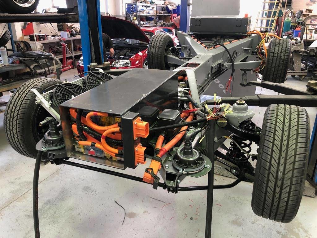 DeLorean electrification project. Electric chassis.