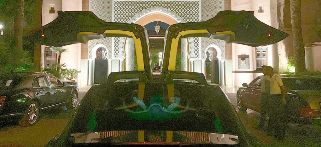 Royal Mansour luxury hotel replacing Bentleys with Tesla Model X electric SUVs.