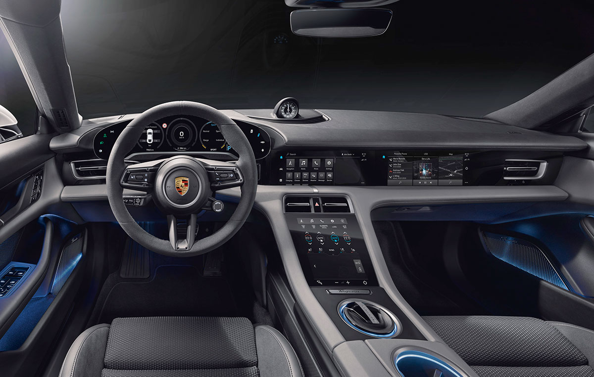 Porsche Taycan Interior.