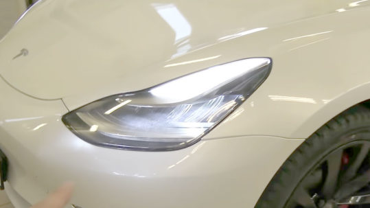 Adjusting Tesla Model 3 Headlights