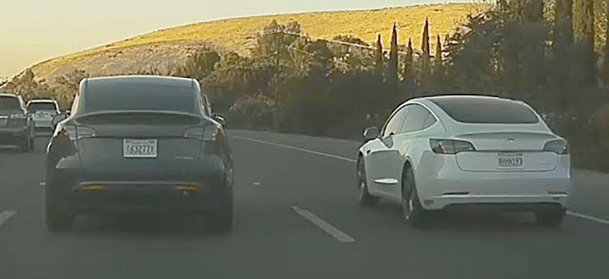 Tesla Model Y spotted on the California 101 highway.