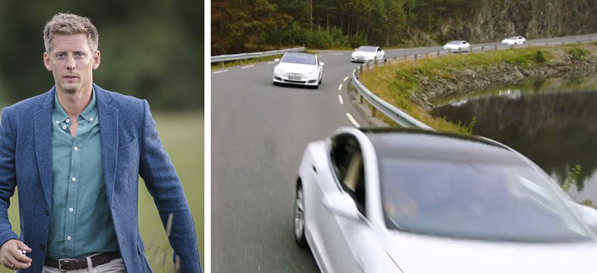 Norwegian reality show 'Farmen' features Tesla cars that results in free advertisement.