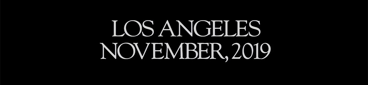 Blade Runner opening credits, same date and location as Tesla Pickup Truck unveiling - Los Angeles , Nov 2019.