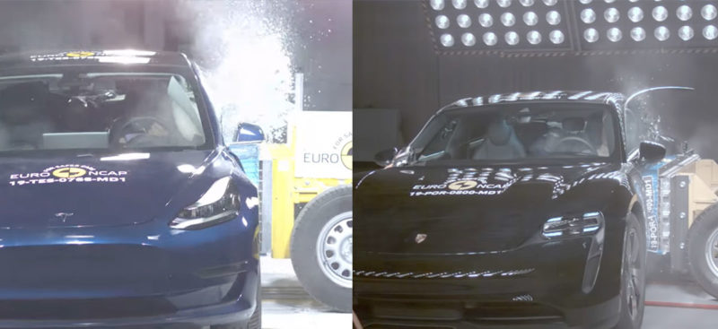 Tesla Model 3 wins over Porsche Taycan in Euro NCAP safety tests in every category.
