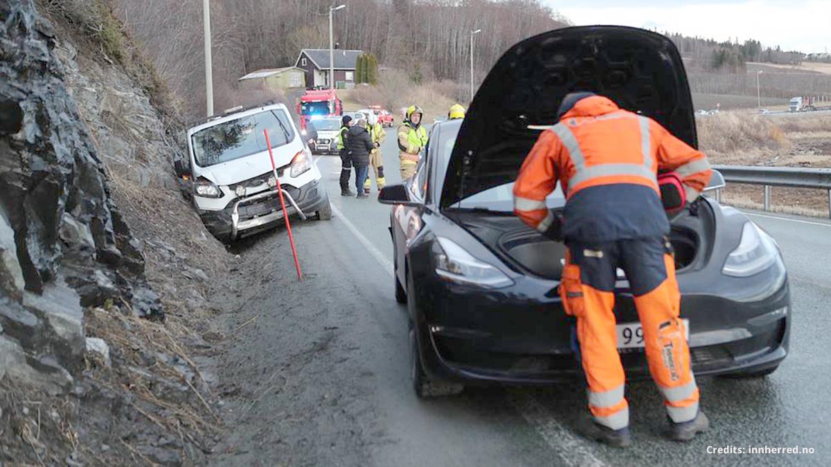 Tesla Model 3 phantom braking caused a chain collision in Norway.