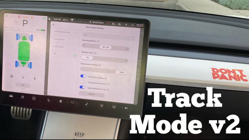 Watch the Tesla Track Mode V2 in action with full release notes of the Tesla 2020.8.1 firmware update.