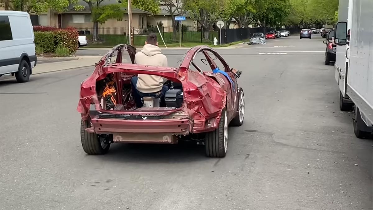 This totally wrecked Tesla Model 3 is still drivable, owner puts it on sale